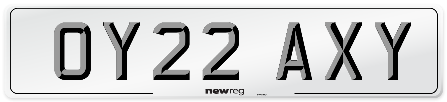 OY22 AXY Number Plate from New Reg
